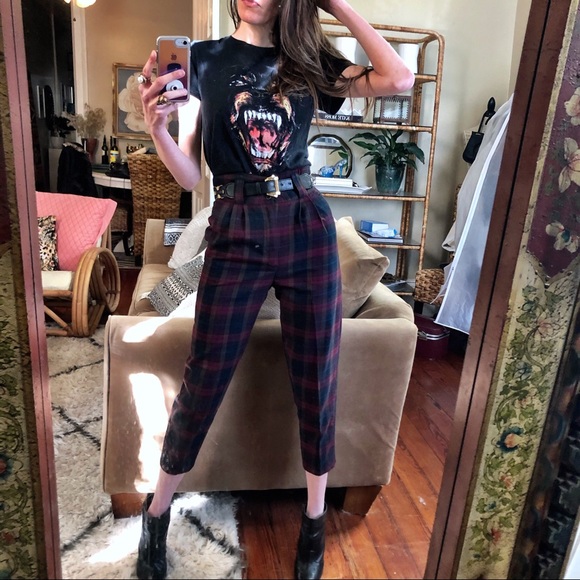 Vintage Pants - Vintage plaid pants